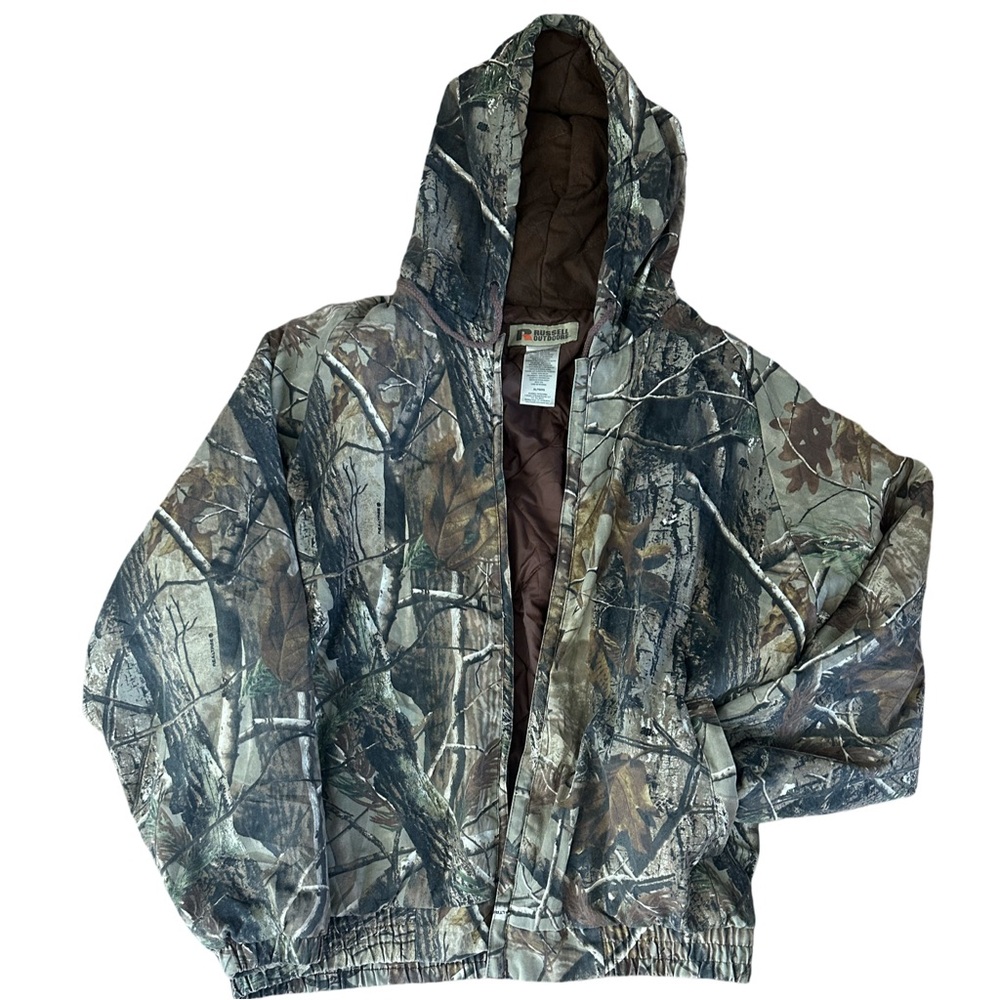 Vintage Real Dark Tree Russell Outdoors Bomber work jacket